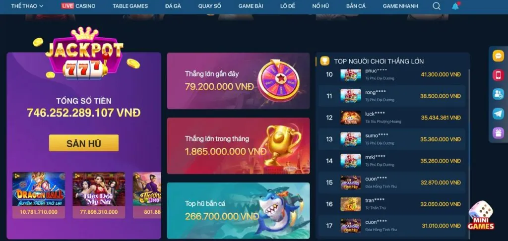 Giao diện nạp tiền vào tài khoản 6789zone